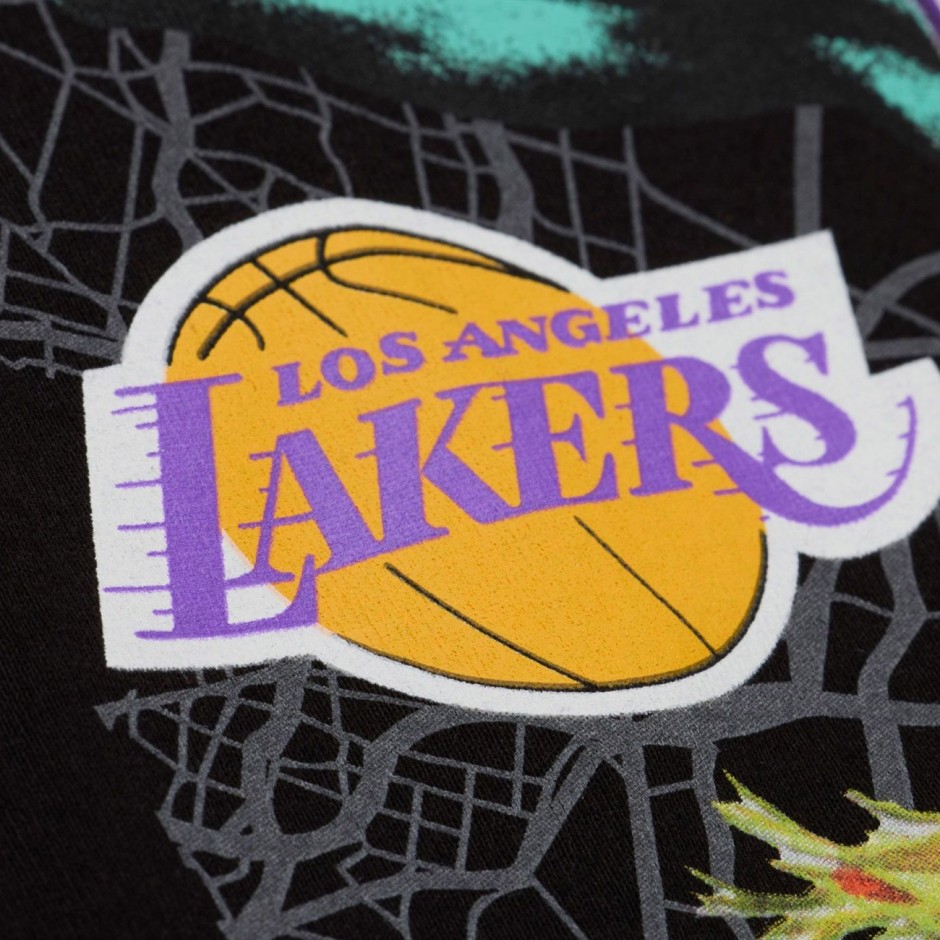 Ανδρικό T-Shirt NBA Μαύρη - Mitchell & Ness Los Angeles Lakers In The City