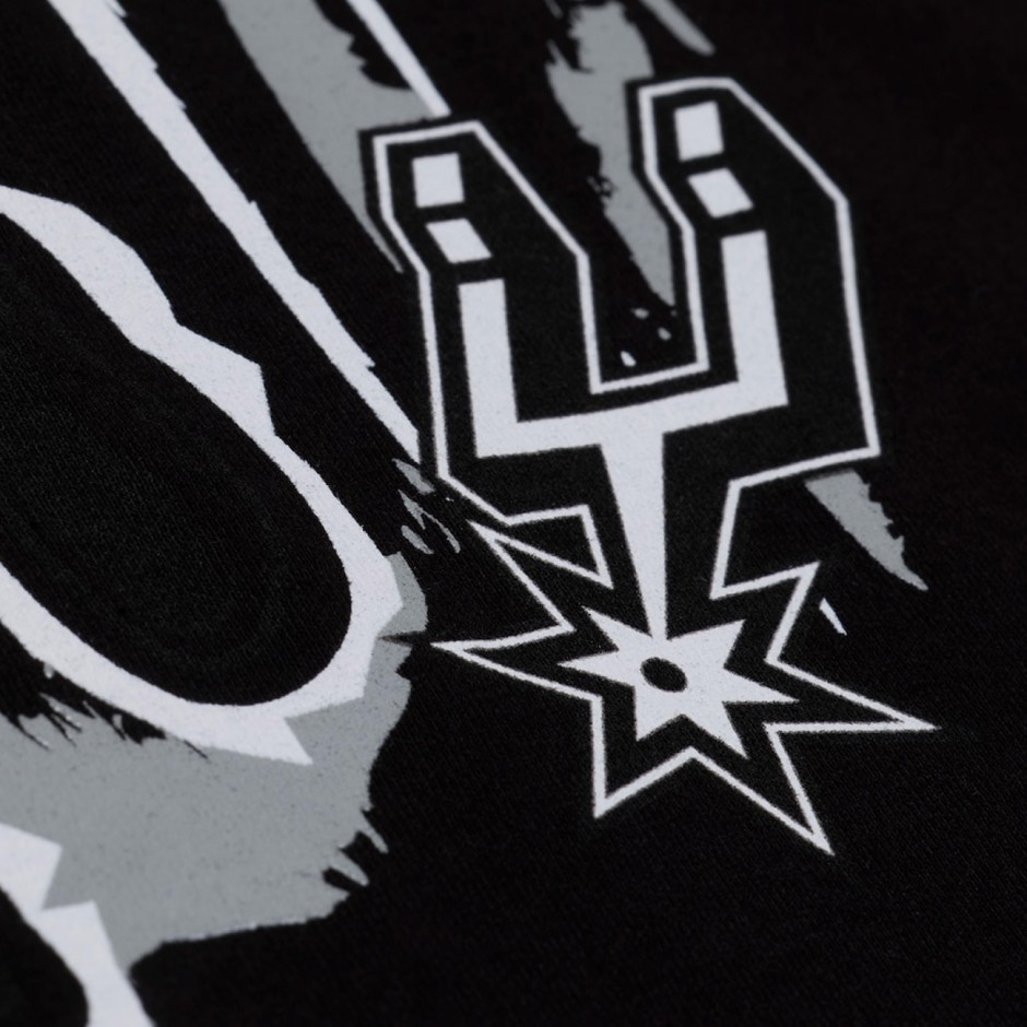 Men's NBA T-Shirt Black - Mitchell & Ness Victor Wembanyama San Antonio Spurs Chalked Up