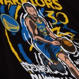 Men's NBA T-Shirt Black - Mitchell & Ness Stephen Curry Golden State Warriors Chalked Up Image 1