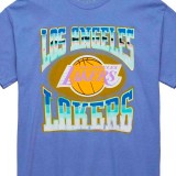 Men's NBA T-Shirt Purple - Mitchell & Ness Los Angeles Lakers Stateside Pastel Image 1