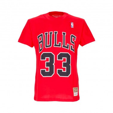 MITCHELL & NESS N&N TEE BULLS PIPPEN BMTRINTL1074-CBUSPRED1-RED Red