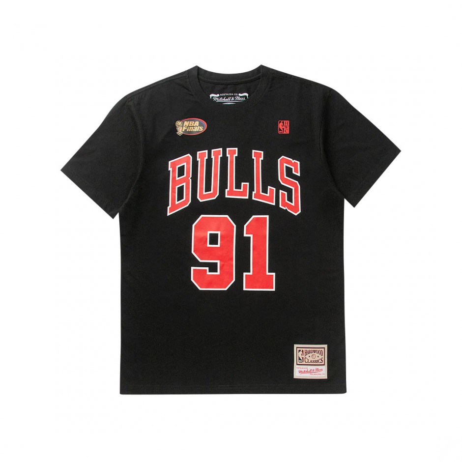 Ανδρικό T-Shirt Μαύρο - Mitchell & Ness Chicago Bulls Dennis Rodman 