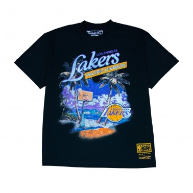 MITCHELL & NESS PARADISO OVERSIZED TEE SS16687-LALBLCK-BLACK Black