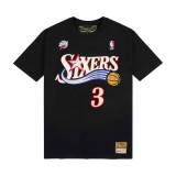 Ανδρικό T-Shirt Μαύρο - Mitchell & Ness Philadelphia 76ers Allen Iverson Εικόνα 