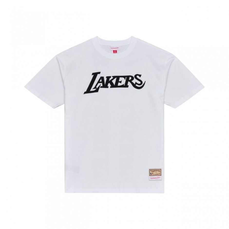 Men's NBA T-Shirt White - Mitchell & Ness Los Angeles Lakers Monochrome