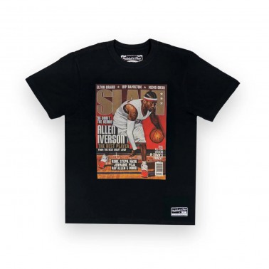 Ανδρικό T-Shirt NBA Μαύρο - Mitchell & Ness Allen Iverson Philadelphia 76ers Slam