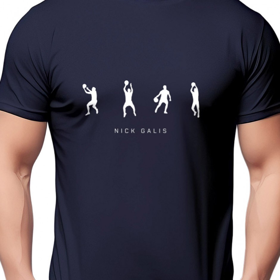 Ανδρικό T-Shirt Μπλε - Nick Galis 'Four Figures'