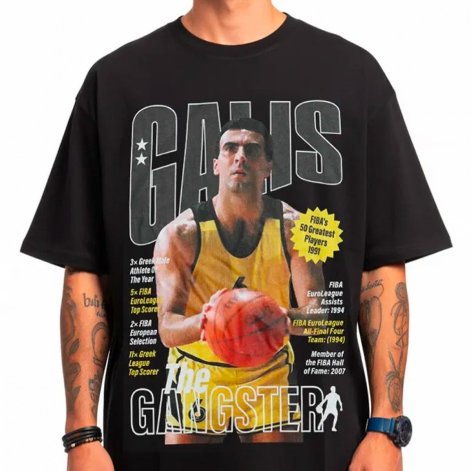 Ανδρικό T-Shirt Μαύρο - Nick Galis 'FIBA Gangster'