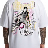 Ανδρικό T-Shirt Λευκό - Nick Galis 'Never Give Up' Εικόνα 1