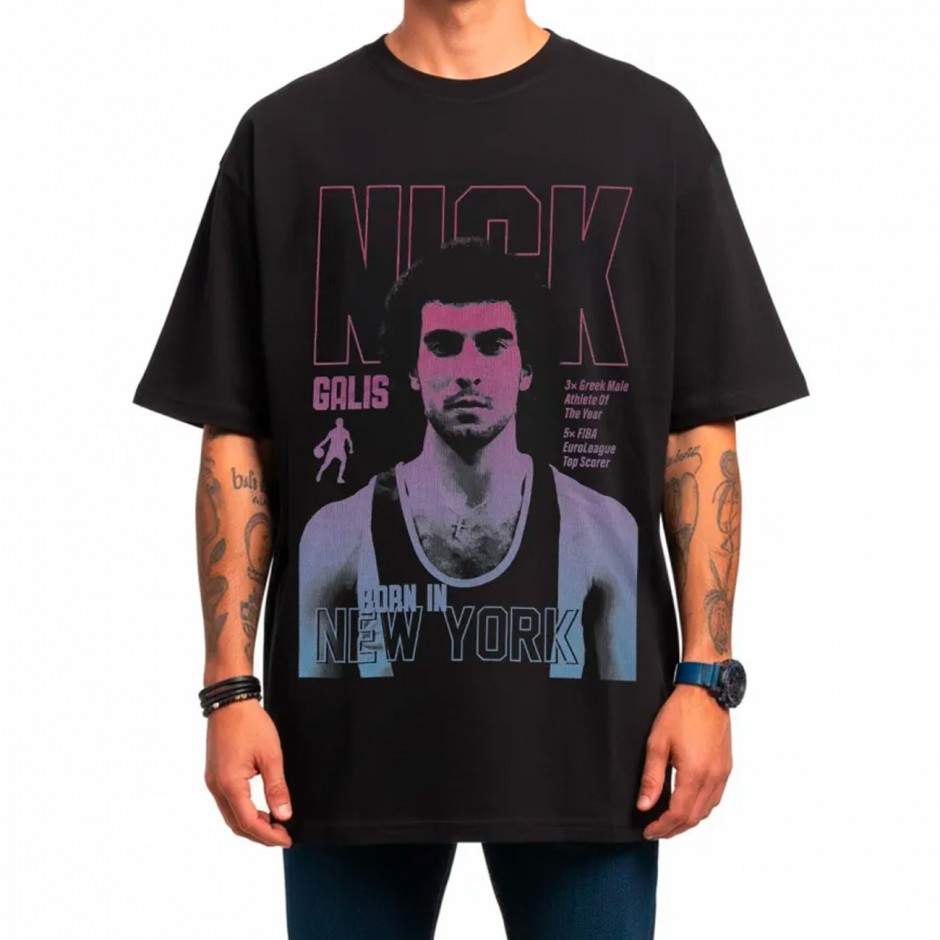 Ανδρικό T-Shirt Μαύρο - Nick Galis 'New York Kid'