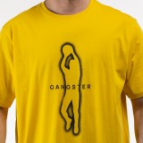 Men's T-Shirt Yellow - Nick Galis 'Gangster's Figure' Image 1