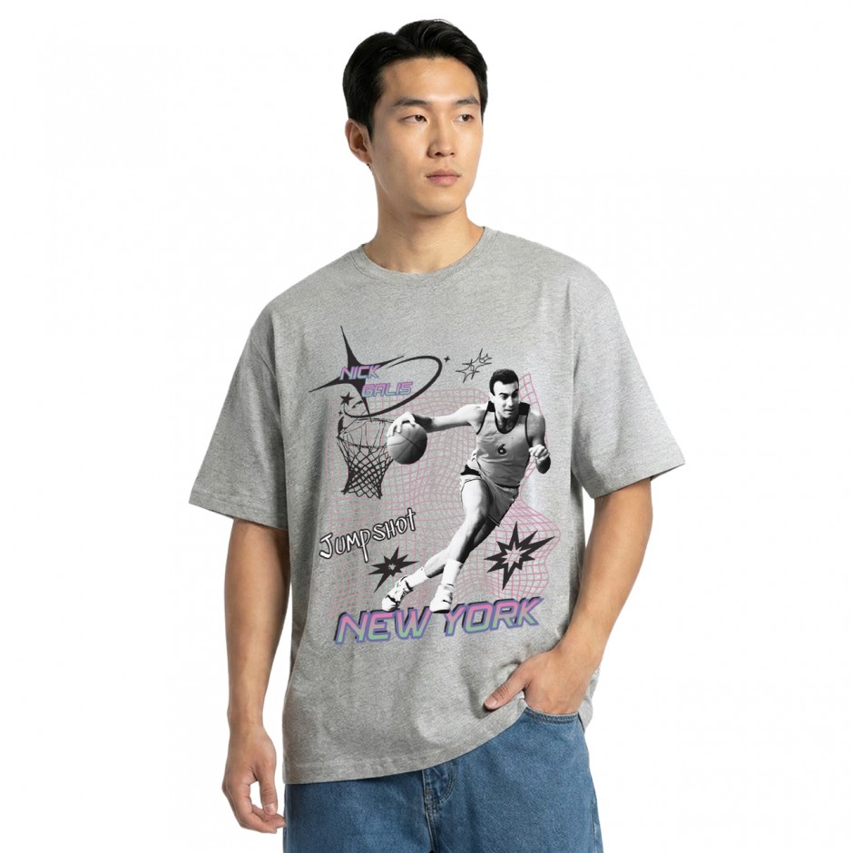Men's T-Shirt Grey - Nick Galis 'Court Dreams'