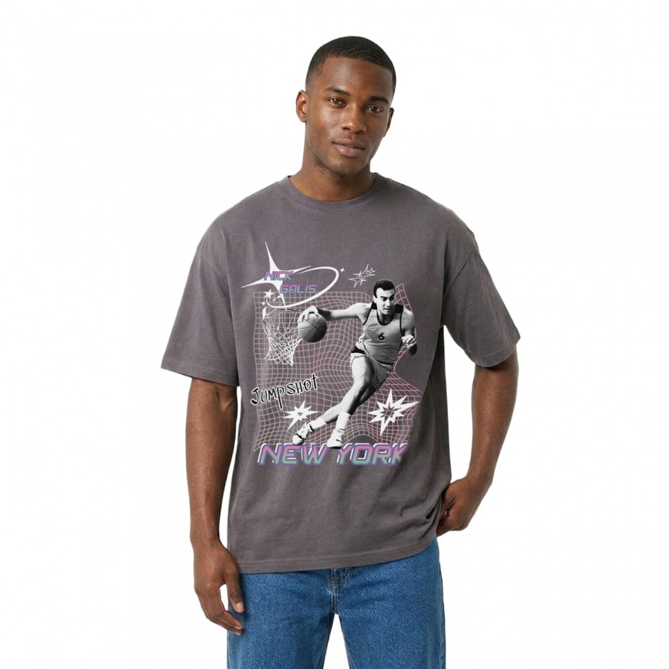 Men's T-Shirt Coal - Nick Galis 'Court Dreams'