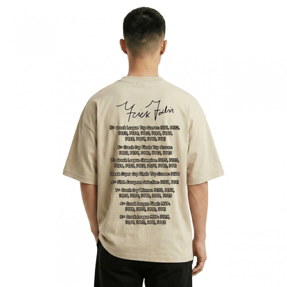 Men's T-Shirt Ecru - Nick Galis 'Milestone Moments' 