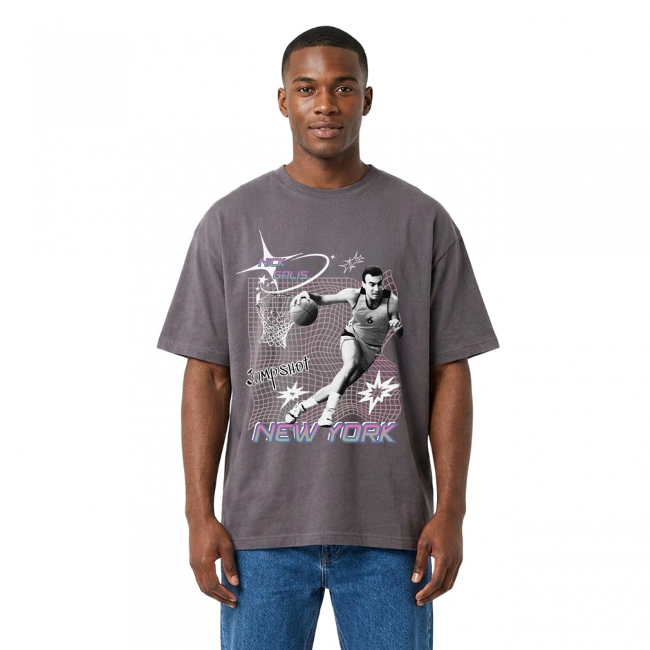 Men's T-Shirt Coal - Nick Galis 'Court Dreams'