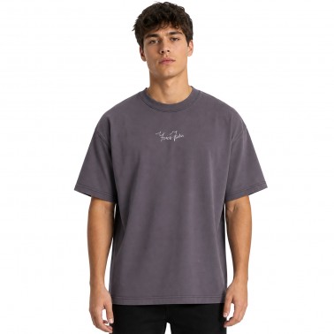 Ανδρικό T-Shirt Ανθρακί - Nick Galis 'Never Give Up'