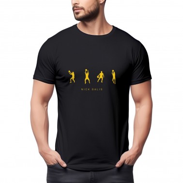 Ανδρικό T-Shirt Μαύρο - Nick Galis 'Four Figures'