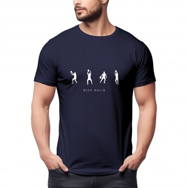 Ανδρικό T-Shirt Μπλε - Nick Galis 'Four Figures'