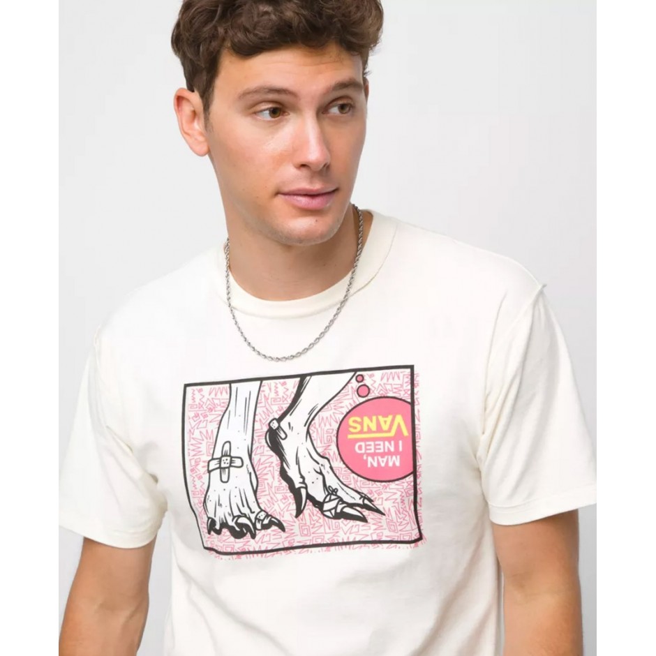 Ανδρική Κοντομάνικη Μπλούζα VANS I NEED VANS REV. SS TEE NTFX Εκρού VN0007RK3KS-3KS 