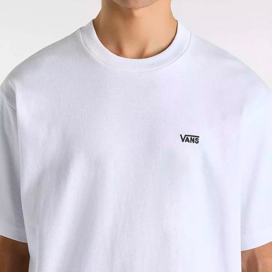 Ανδρικό T-Shirt Λευκό - Vans Left Chest Embroidered Logo