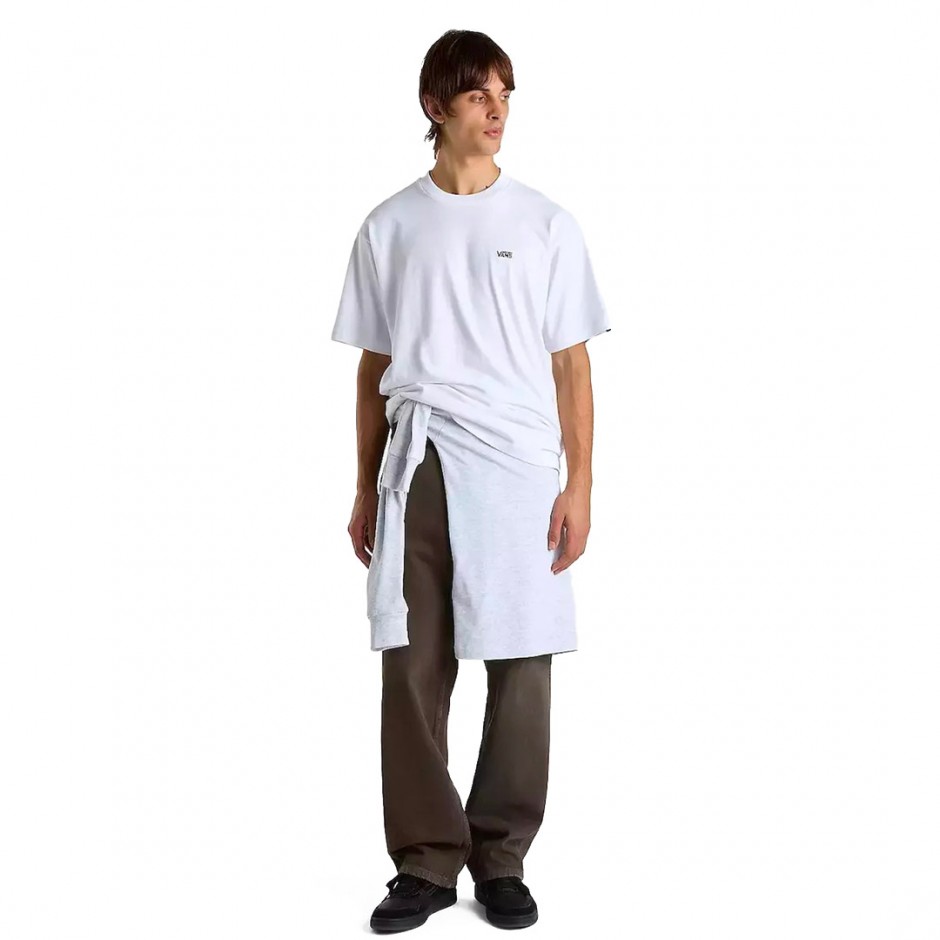 Ανδρικό T-Shirt Λευκό - Vans Left Chest Embroidered Logo