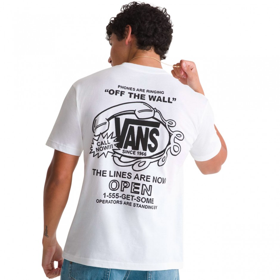 Ανδρικό T-Shirt Λευκό - Vans Hot Lines 