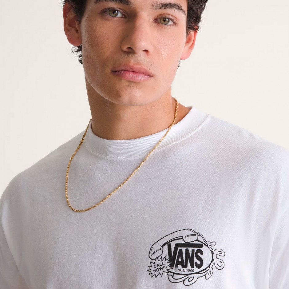 Ανδρικό T-Shirt Λευκό - Vans Hot Lines 