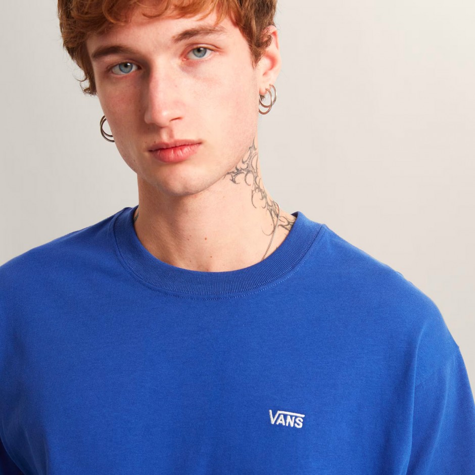 Men's T-Shirt Royal Blue - Vans Left Chest II Loose