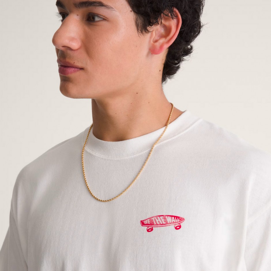 Men's T-Shirt Ecru - Vans Premium Full Deck