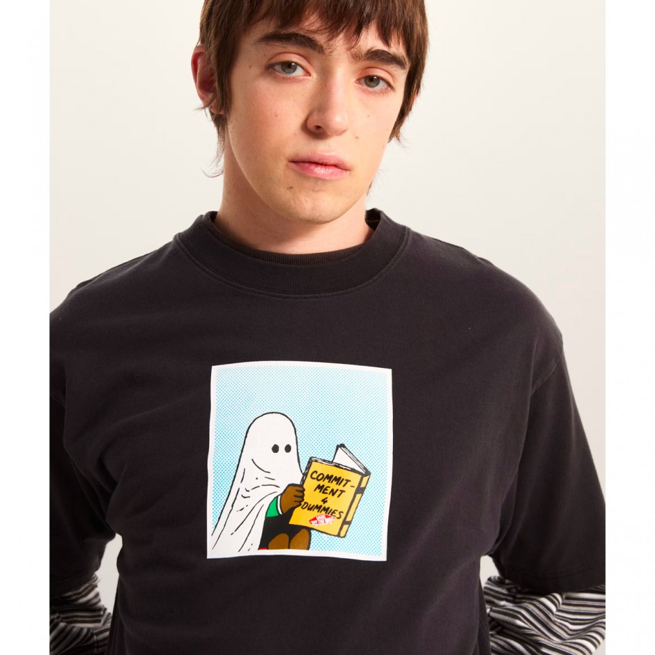 Men's T-Shirt Black - Vans Commitment 4 Dummies Loose