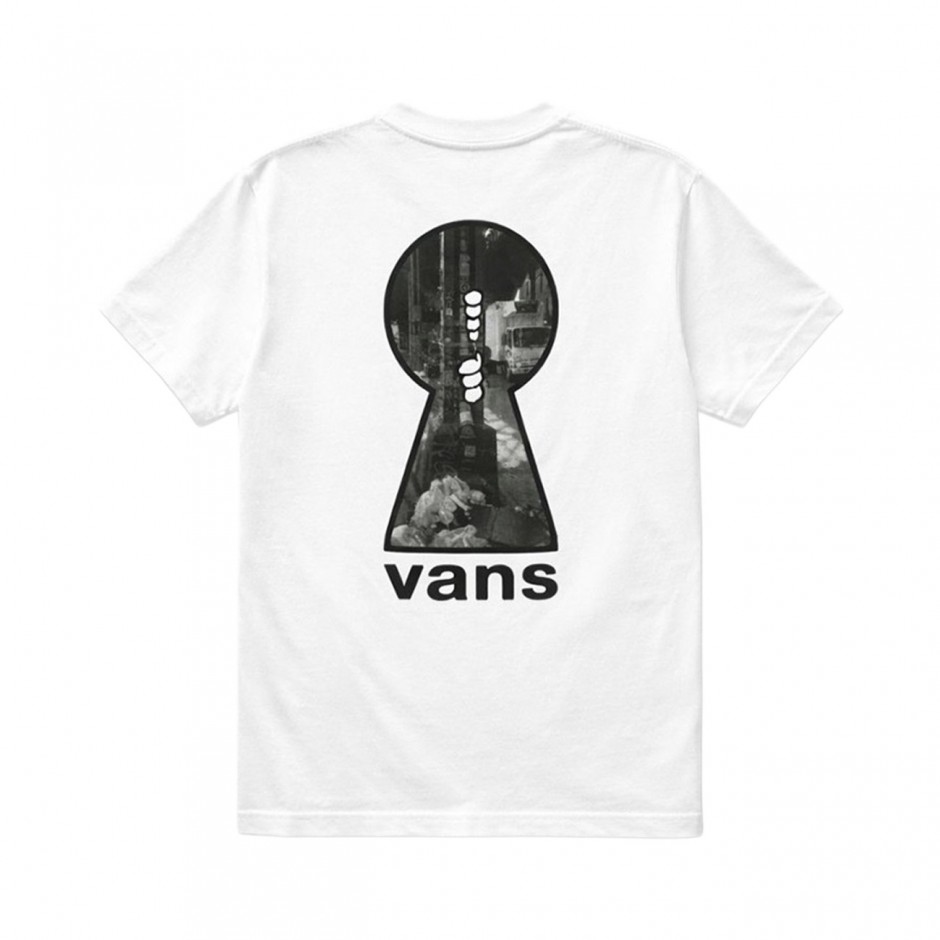 Men's T-Shirt White - Vans Keyhole