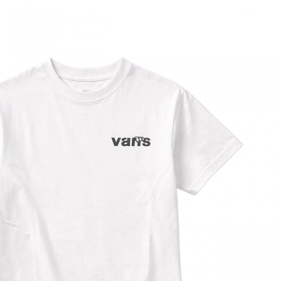Men's T-Shirt White - Vans Keyhole