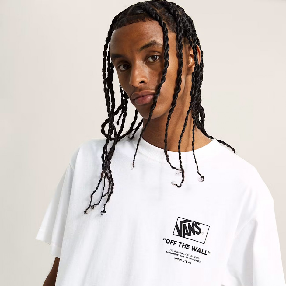 VANS STACKED HI SS TEE VN000PEWWHT-WHT Λευκό
