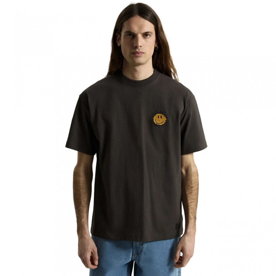 Men's T-Shirt Coal - Vans Checkerboard Behaviour