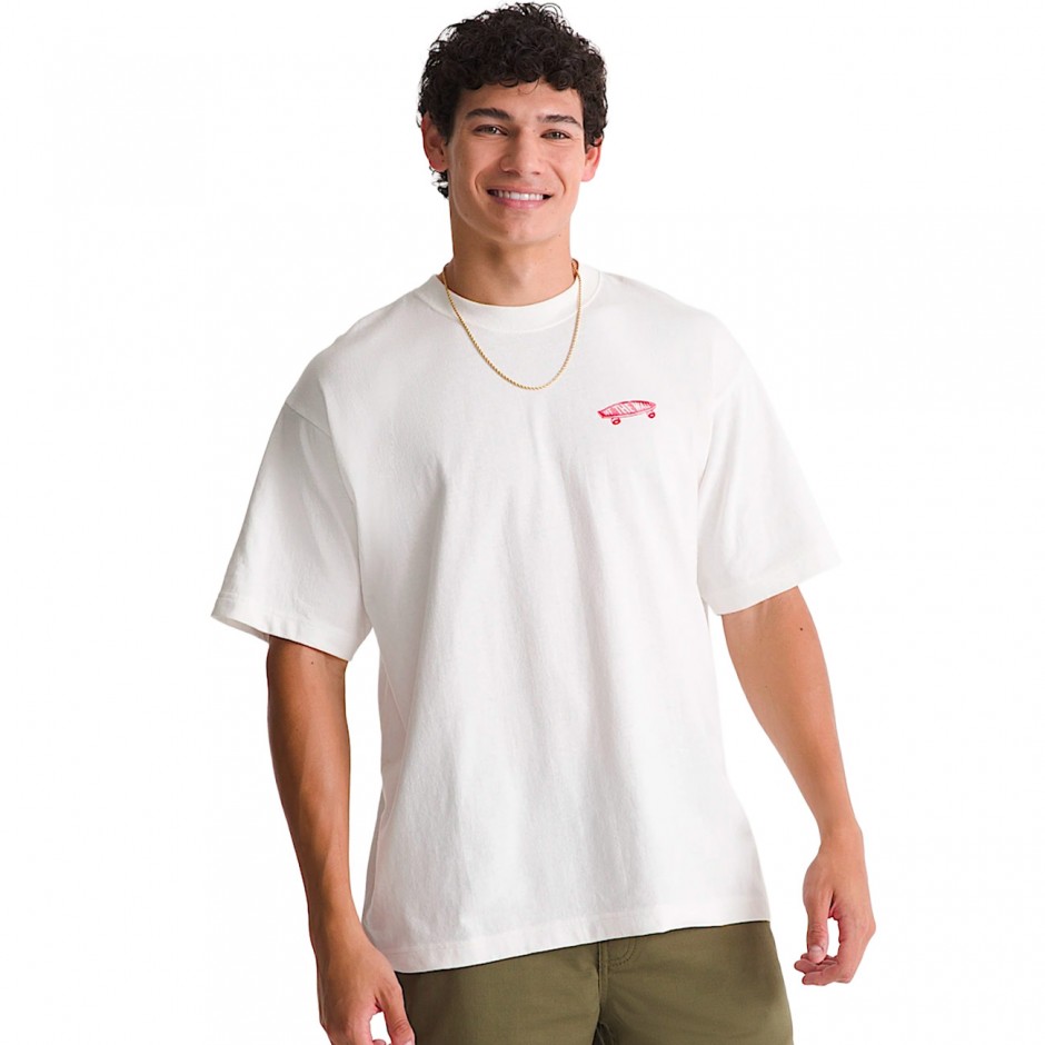 Men's T-Shirt Ecru - Vans Premium Full Deck