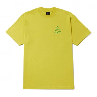 Huf Set Triple Triangle Κίτρινο - Ανδρική Κοντομάνικη Μπλούζα