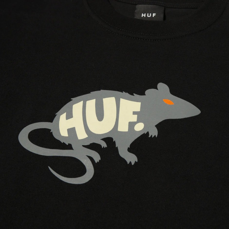 HUF MANS BEST FRIEND S/S TEE TS02183-BLACK Black