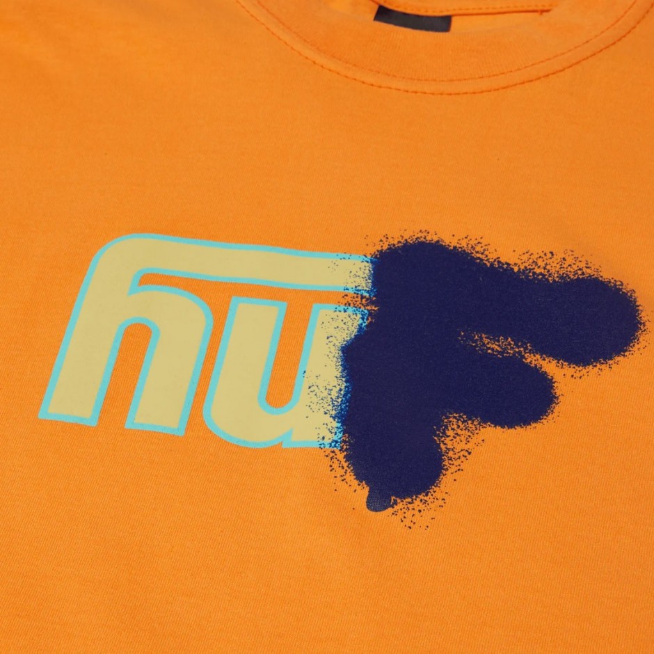Ανδρικό T-Shirt Πορτοκαλί - Huf Upside Downtown