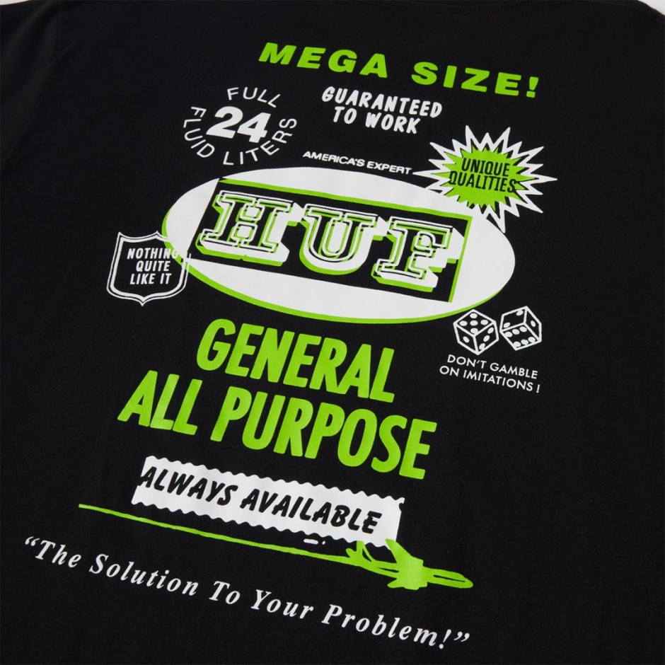 HUF ALL PURPOSE S/S TEE TS02292-BLACK Black