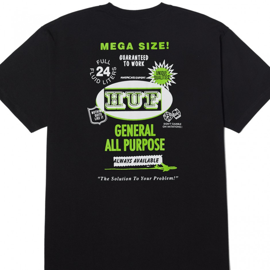 HUF ALL PURPOSE S/S TEE TS02292-BLACK Black