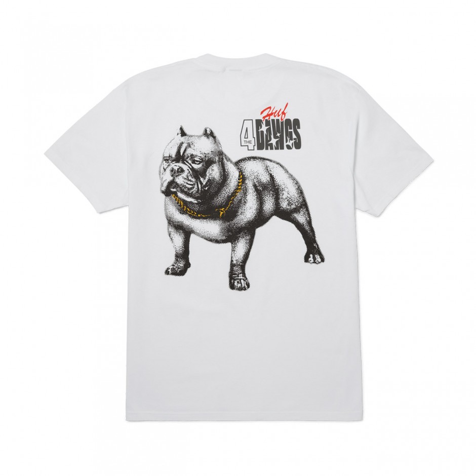 HUF 4 THE DAWGS S/S TEE TS02514-WHITE White
