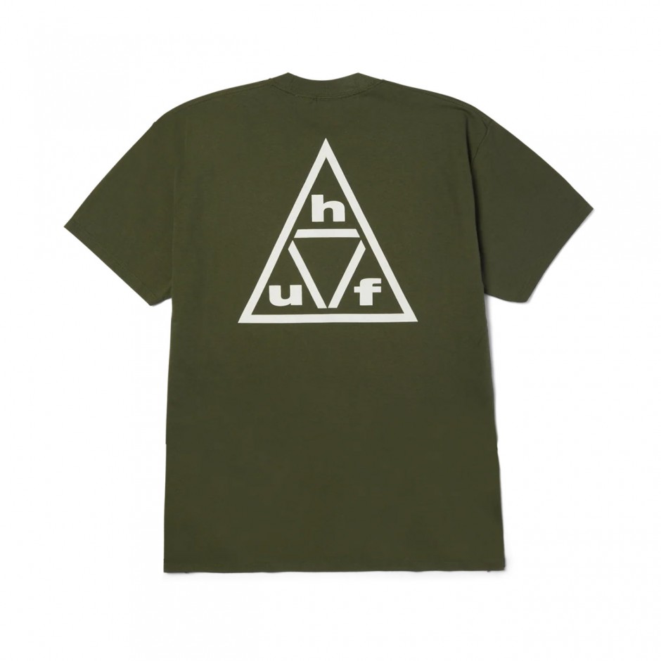 Ανδρικό T-Shirt Χακί - HUF Triple Triangle