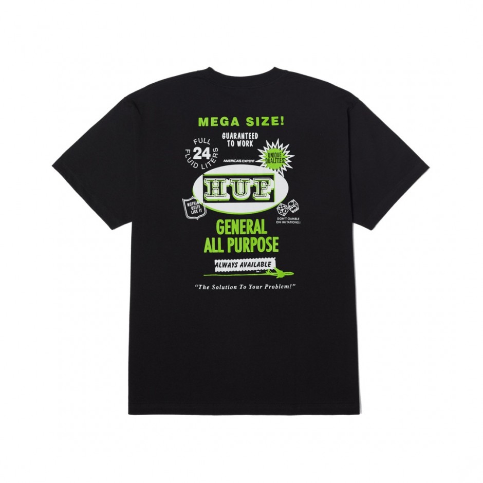 HUF ALL PURPOSE S/S TEE TS02292-BLACK Black