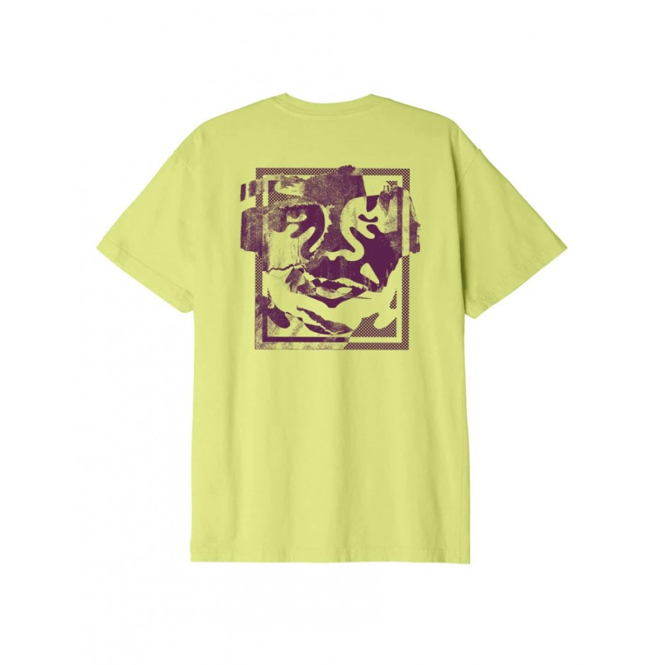 OBEY TORN ICON FACE ORGANIC TEE Λαχανί