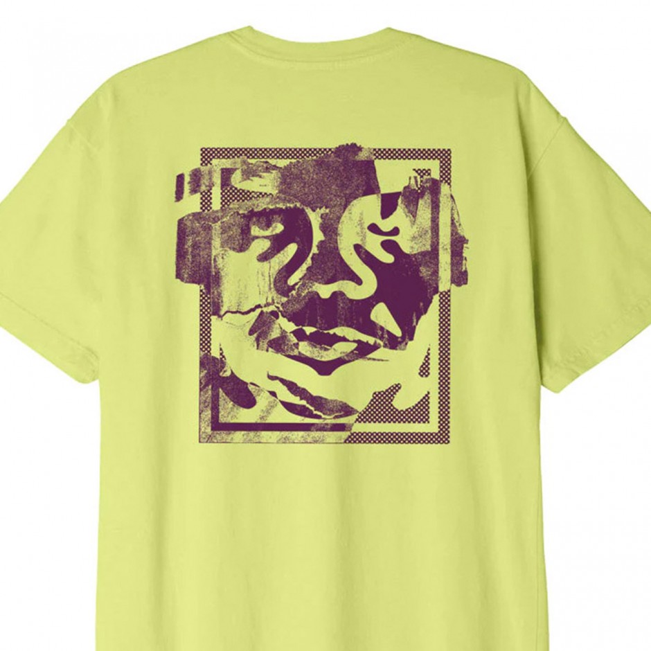 OBEY TORN ICON FACE ORGANIC TEE Λαχανί