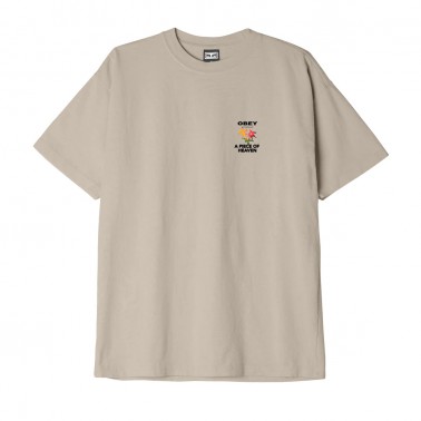 OBEY A PIECE OF HEAVEN HEAVY WEIGHT CLASSIC BOX TEE 166913558-IRC Beige