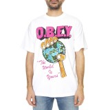 OBEY THE WORLD IS YOURS HEAVYWEIGHT TEE 166913366-WHT White