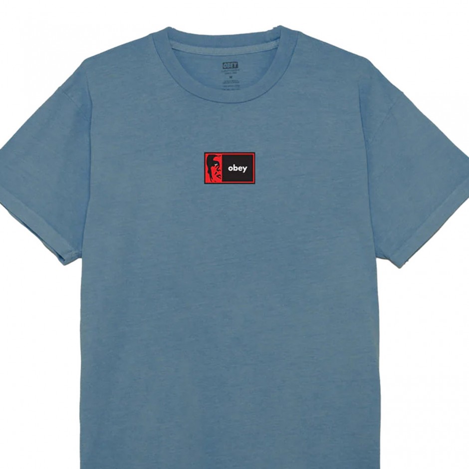 OBEY HALF ICON CLASSIC PIGMENT TEE 163813694-COE Blue