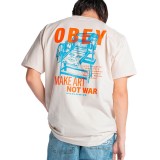 Ανδρικό T-Shirt Εκρού - Obey Printing Press Make Art Εικόνα 0
