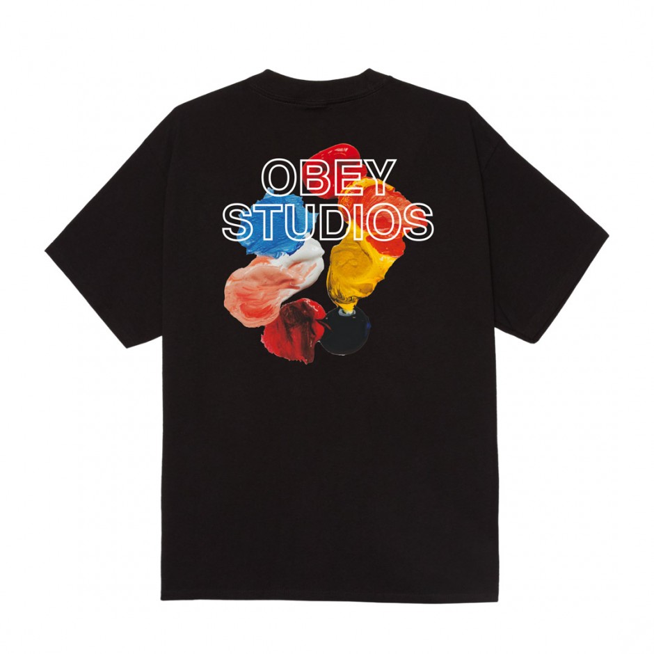 OBEY STUDIOS PALETTE TEE 165264052-BLK Black